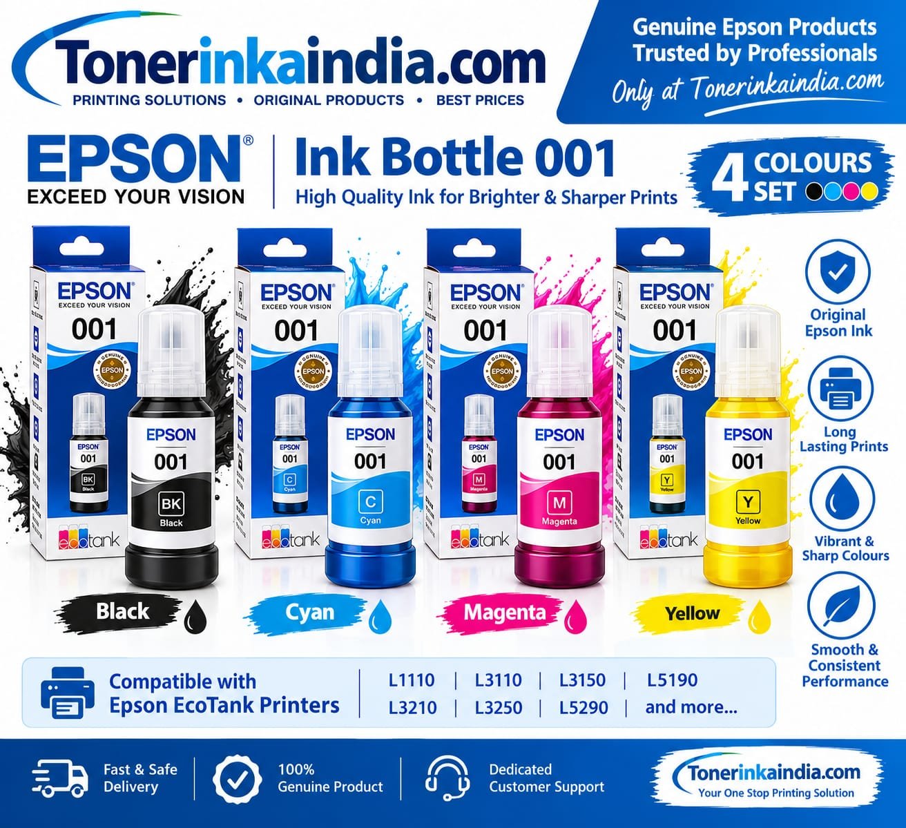 TonerInk India - Original & Compatible Toners, Cartridges & Ink Bottles